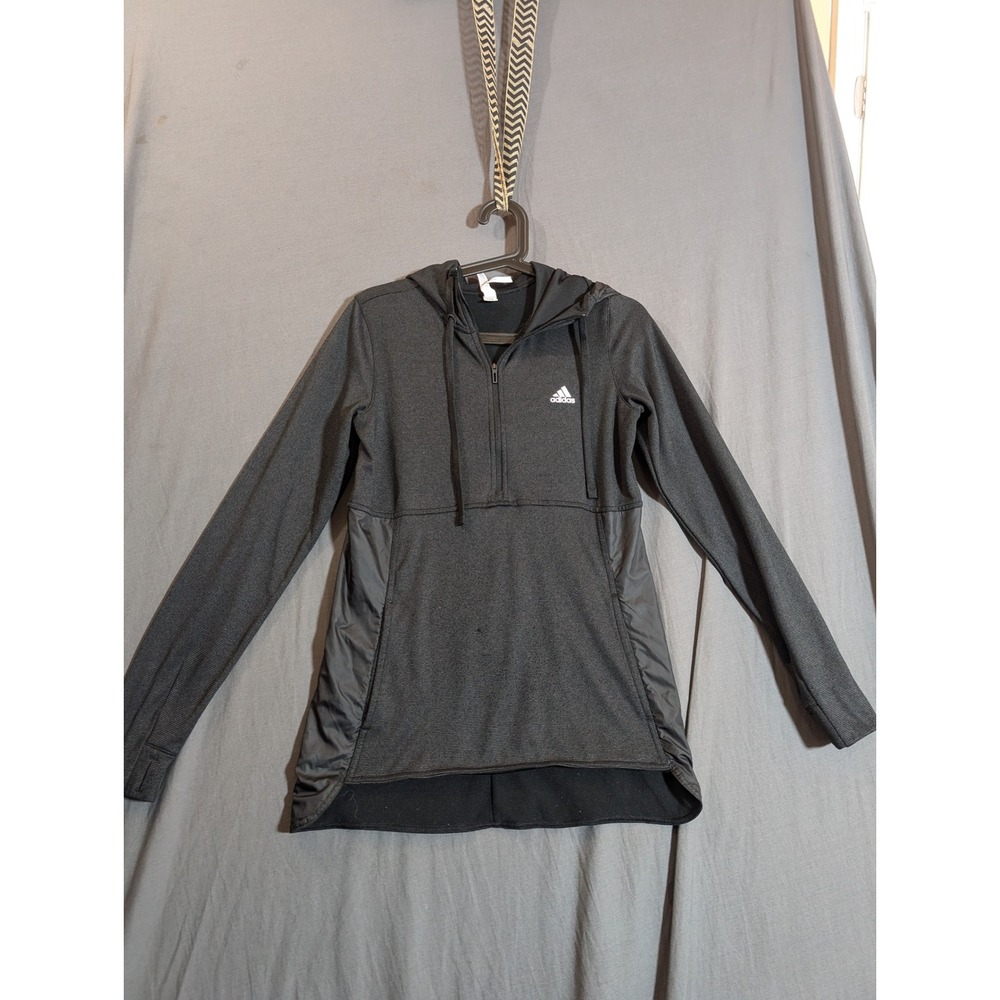 Adidas Womens ClimaWarm Athleisure Hoodie Sweatshirt Black Small